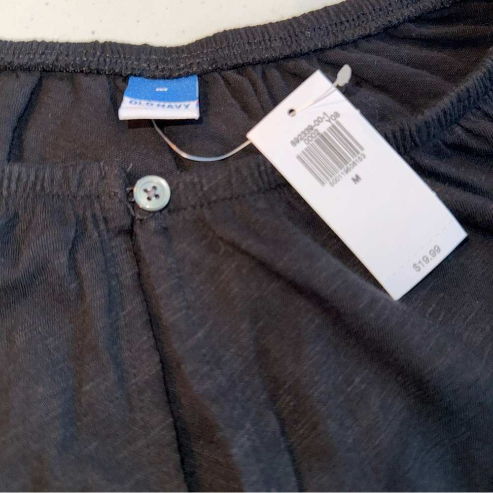Old navy woman’s Puff-Sleeve Blouse Sz medium‎  black New NWT - Picture 5 of 14